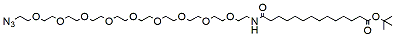 Molecular structure of the compound: 13-(Azide-PEG9-ethylcarbamoyl)tridecanoic t-butyl ester