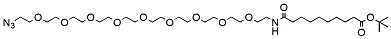 Molecular structure of the compound: 9-(Azide-PEG9-ethylcarbamoyl)nonanoic t-butyl ester