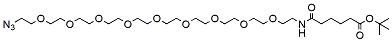 Molecular structure of the compound: 5-(Azide-PEG9-ethylcarbamoyl)pentanoic t-butyl ester