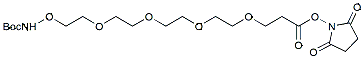 Molecular structure of the compound: t-Boc-Aminooxy-PEG4-NHS ester