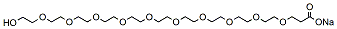 Molecular structure of the compound: Hydroxy-PEG10-acid sodium salt