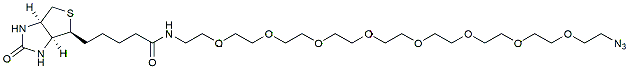Molecular structure of the compound: Biotin-PEG8-azide