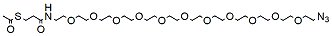 Molecular structure of the compound: S-Acetyl-ethylene-amide-PEG11-azide