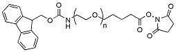 Molecular structure of the compound: Fmoc-N-amido-PEG-Succinimidyl Valerate, MW 3,400