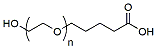 Molecular structure of the compound: HO-PEG-Valeric acid, MW 3,400