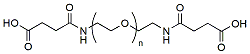 Molecular structure of the compound: PEG-bis-amido-Succinic Acid, MW 20,000