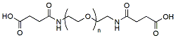 Molecular structure of the compound: PEG-bis-amido-Succinic Acid, MW 3,400