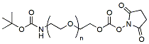 Molecular structure of the compound: t-Boc-N-amido-PEG-Succinimidyl Carbonate, MW 3,400