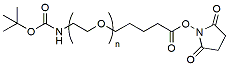 Molecular structure of the compound: t-Boc-N-amido-PEG-Succinimidyl Valerate, MW 3,400