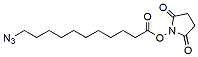 Molecular structure of the compound: 2,5-Dioxo-1-pyrrolidinyl 11-azidoundecanoate
