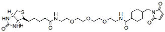Molecular structure of the compound: Mal-Cyclohexyl-PEG3-Biotin