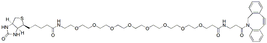 Molecular structure of the compound: Biotin-PEG8-DBCO