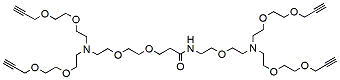 Molecular structure of the compound: N-bis(PEG2-propargyl)-N-(PEG2-amidoPEG1)-N-(bis(PEG2-propargyl)
