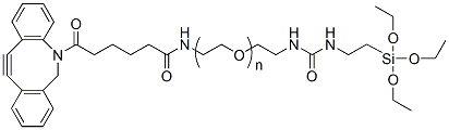 Molecular structure of the compound: DBCO-PEG-Silane, MW 5,000