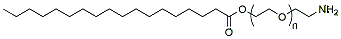 Molecular structure of the compound: Stearic acid-PEG-amine HCl salt, MW 2,000