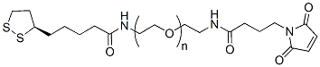 Molecular structure of the compound: Lipoamide-PEG-Mal, MW 3,400