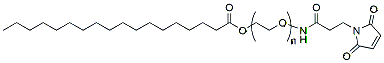 Molecular structure of the compound: Stearic acid-PEG-Mal, MW 3,400
