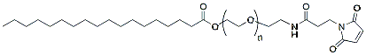 Molecular structure of the compound: Stearic acid-PEG-Mal, MW 5,000