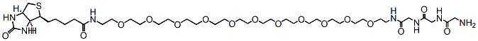 Molecular structure of the compound: Biotin-PEG11-Gly-Gly-Gly-amine