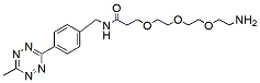 Molecular structure of the compound: Methyltetrazine-PEG3-amine, TFA salt