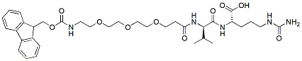 Molecular structure of the compound: Fmoc-PEG3-Val-Cit