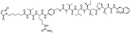 Molecular structure of the compound: MC-Val-Cit-PAB-MMAF