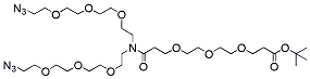 Molecular structure of the compound: N-(t-butyl ester-PEG3)-N-bis(PEG3-azide)