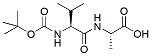 Molecular structure of the compound: Boc-Val-Ala-OH