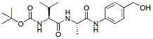 Molecular structure of the compound: Boc-Val-Ala-PAB
