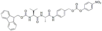 Molecular structure of the compound: Fmoc-Val-Ala-PAB-PNP