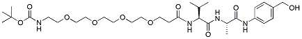 Molecular structure of the compound: Boc-PEG4-Val-Ala-PAB