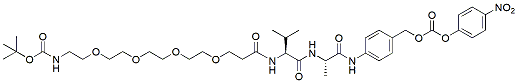 Molecular structure of the compound: Boc-PEG4-Val-Ala-PAB-PNP