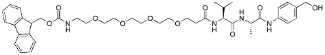 Molecular structure of the compound: Fmoc-PEG4-Val-Ala-PAB