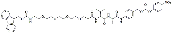 Molecular structure of the compound: Fmoc-PEG4-Val-Ala-PAB-PNP