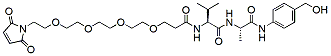 Molecular structure of the compound: Mal-PEG4-Val-Ala-PAB