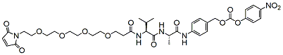 Molecular structure of the compound: Mal-PEG4-Val-Ala-PAB-PNP