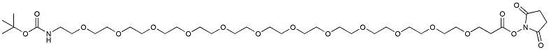 Molecular structure of the compound: t-Boc-N-amido-PEG12-NHS ester