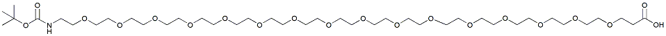 Molecular structure of the compound: t-Boc-N-amido-PEG16-acid