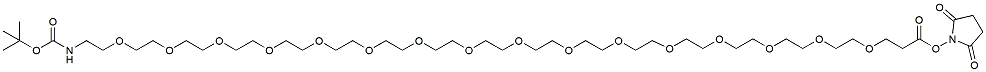 Molecular structure of the compound: t-Boc-N-amido-PEG16-NHS ester