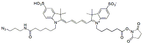 Molecular structure of the compound: Cy5 Azide NHS Ester