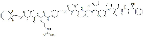 Molecular structure of the compound: endo-BCN-Val-Cit-PAB-MMAE