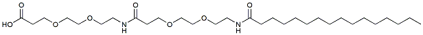 Molecular structure of the compound: Palmitamide-PEG2-amide-PEG2-acid