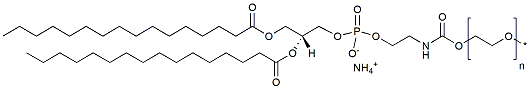 Molecular structure of the compound: mPEG-DPPE ammonium salt, MW 2,000
