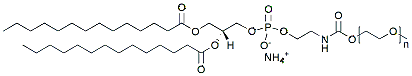 Molecular structure of the compound: DMPE-mPEG ammonium salt, MW 5,000