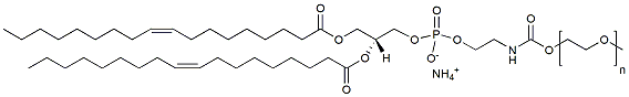 Molecular structure of the compound: DOPE-mPEG ammonium salt, MW 550