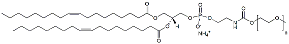 Molecular structure of the compound: DOPE-mPEG ammonium salt, MW 2,000