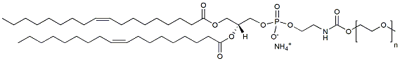 Molecular structure of the compound: DOPE-mPEG, MW 3,000