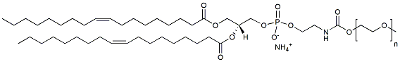 Molecular structure of the compound: DOPE-mPEG ammonium salt, MW 5,000