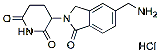Molecular structure of the compound: 3-(5-(Aminomethyl)-1-oxoisoindolin-2-yl)piperidine-2,6-dione hydrochloride