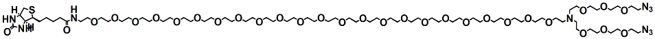 Molecular structure of the compound: N-(Biotin-PEG23)-N-bis(PEG3-azide)
